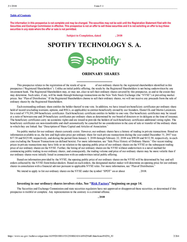 Spotify F1 | Interactive Prospectus - Page 2