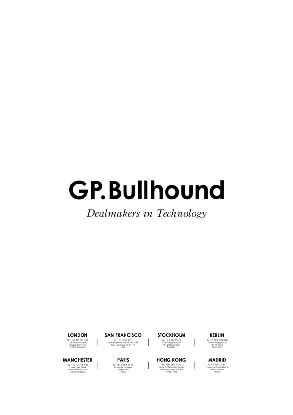 GP Bullhound Spotify Update October 2017 - Page 20